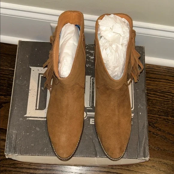 Dingo Kayce Brown Suede Fringe Boots - Picture 4 of 11